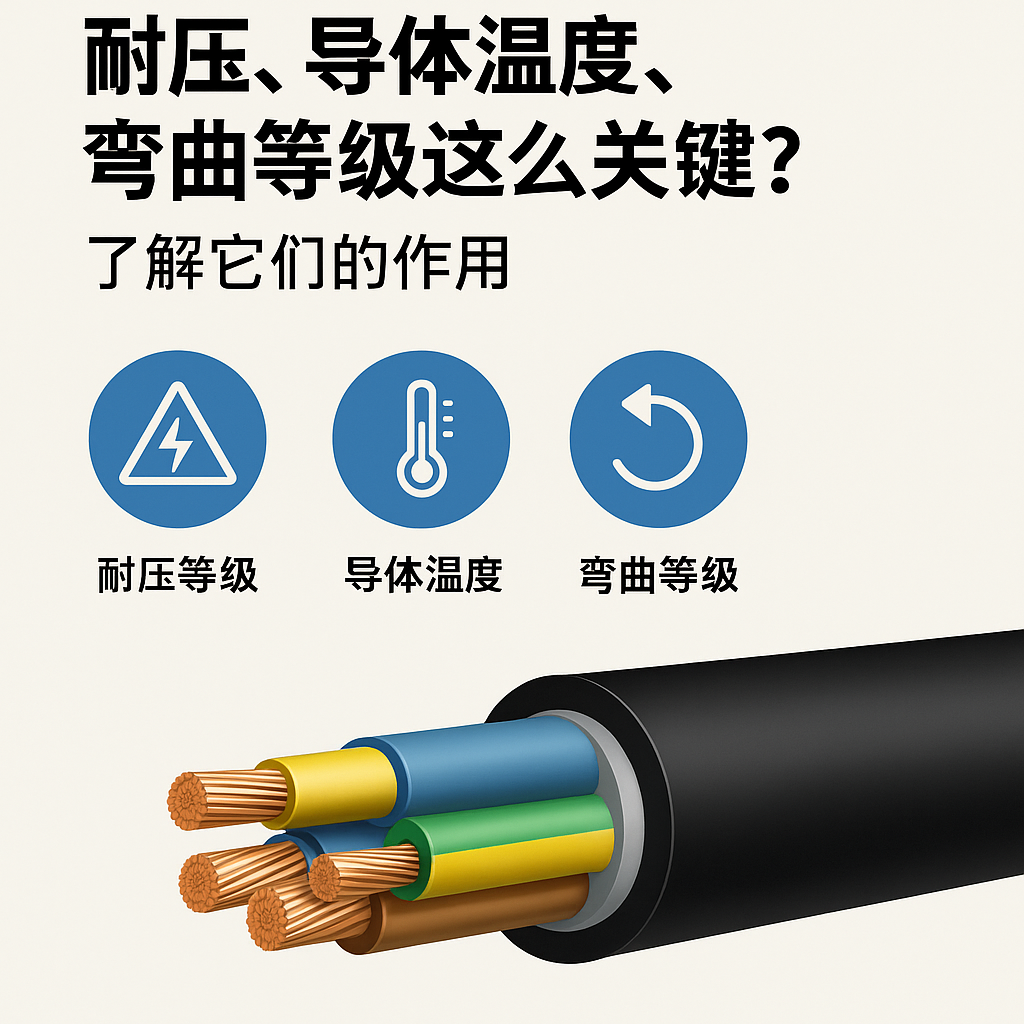 为什么充电电缆的耐压、导体温度、弯曲品级这么要害？？？？？？相识它们的作用