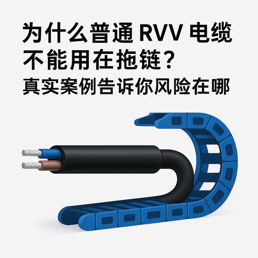 为什么通俗 RVV 电缆不可用在拖链？？？？？？真实案例告诉你危害在哪