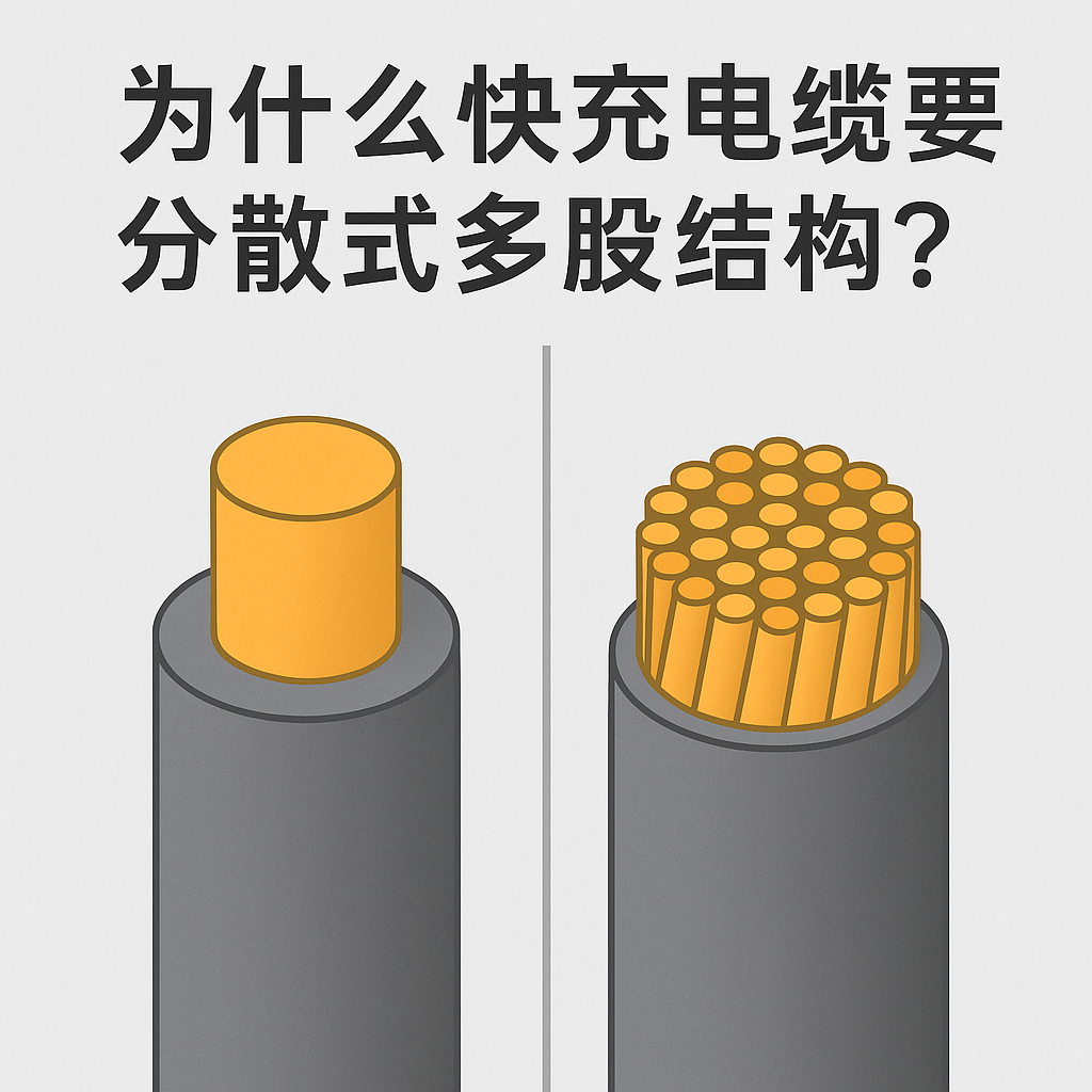 为什么快充电缆要接纳疏散式多股结构？？？？？？？焦点缘故原由着实有 5 个